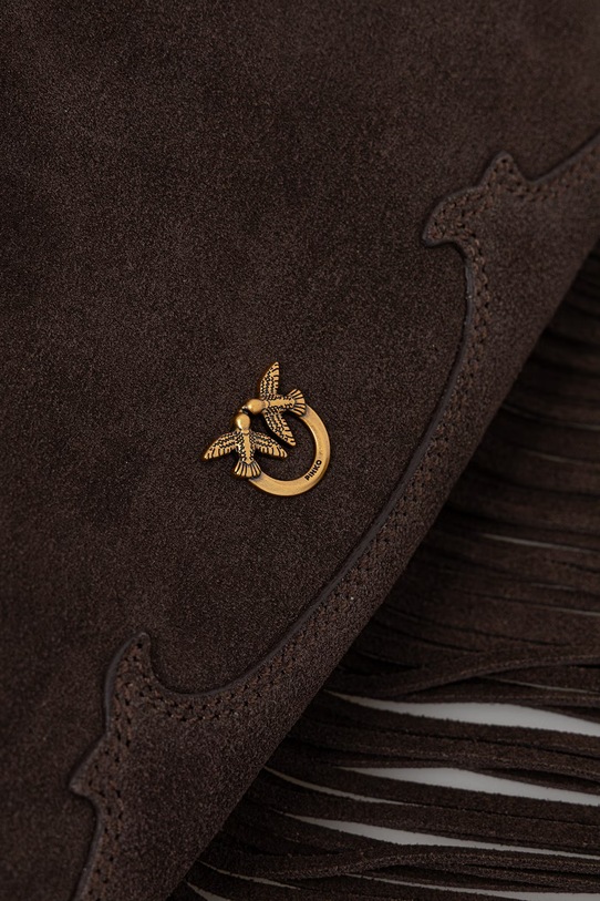 Pinko χιαστί Γυναικεία δέρμα σουέτ καφέ 106665.A0F6