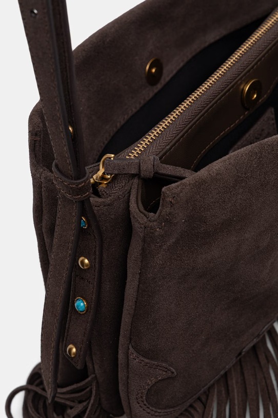 Pinko χιαστί Γυναικεία δέρμα σουέτ 106665.A0F6 καφέ