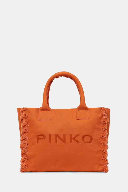 Pinko torebka shopper damska jeansowa pomarańczowy 106673.A3A4