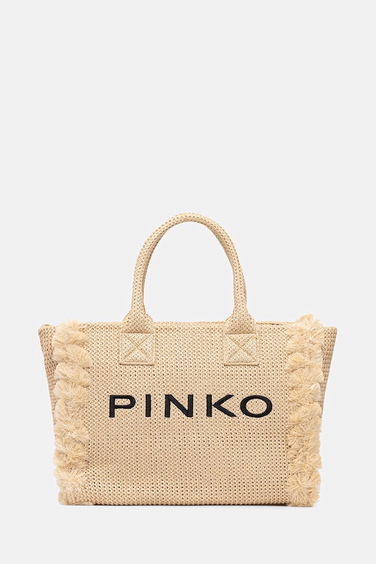 Pinko borsa shopper da donna intrecciata beige 106673.A39Y