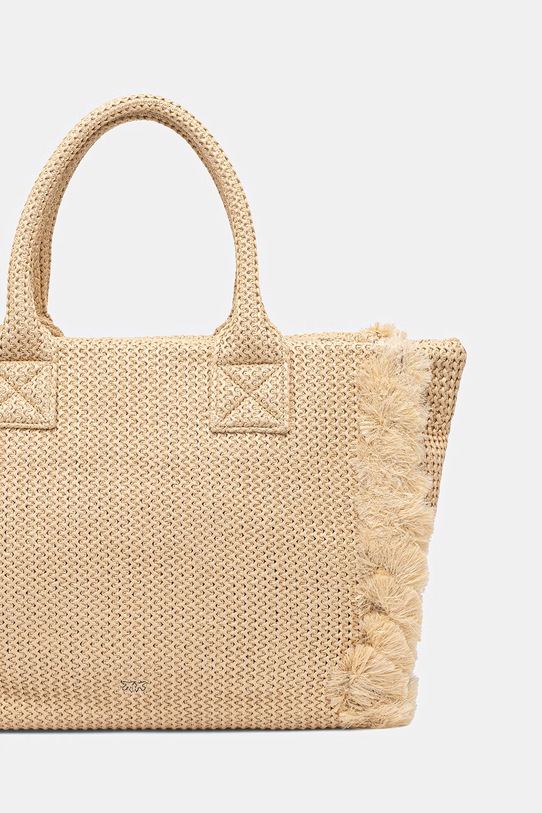 Doplnky Pinko kabelka typu shopper dámska pletená 106673.A39Y béžová