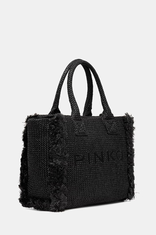 Pinko borsa shopper da donna intrecciata 106673.A39Y nero SS26