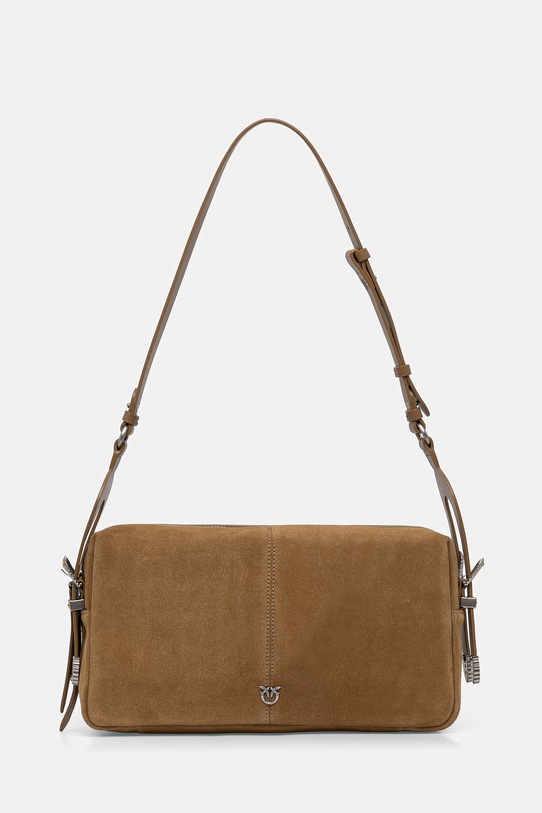 Pinko μπαγκέτα γυναικεία δερμάτινη σουέτ πράσινο 106676.A0F6