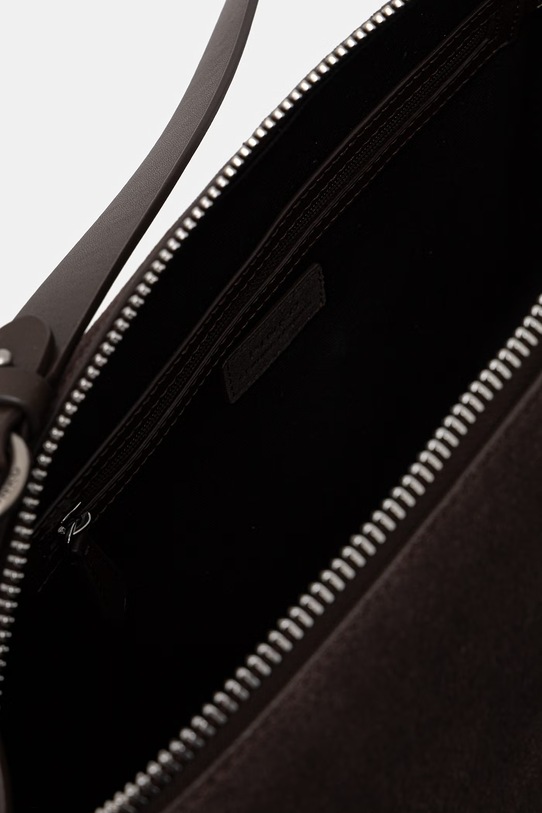 Pinko baguette γυναικεία από δέρμα σουέτ 106676.A0F6 καφέ