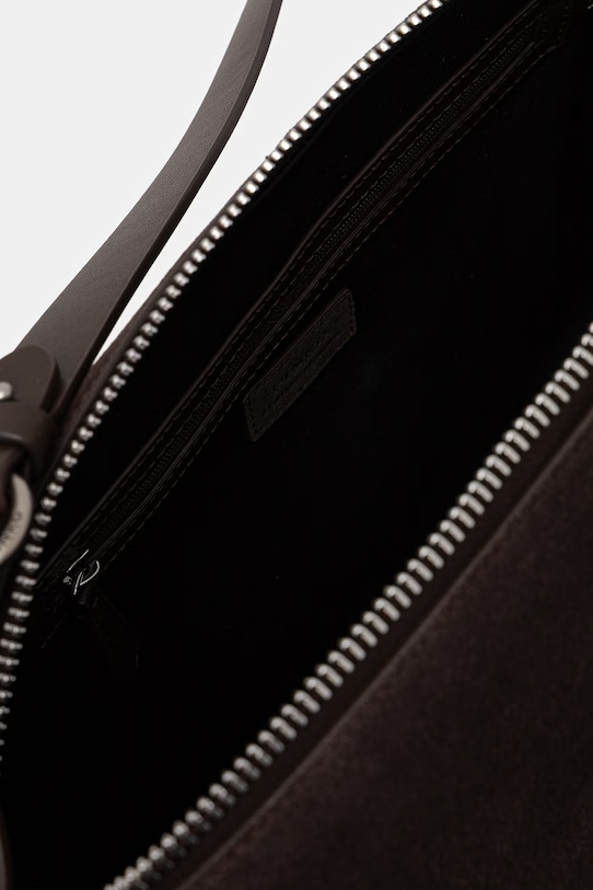 Pinko baguette γυναικεία από δέρμα σουέτ 106676.A0F6 καφέ