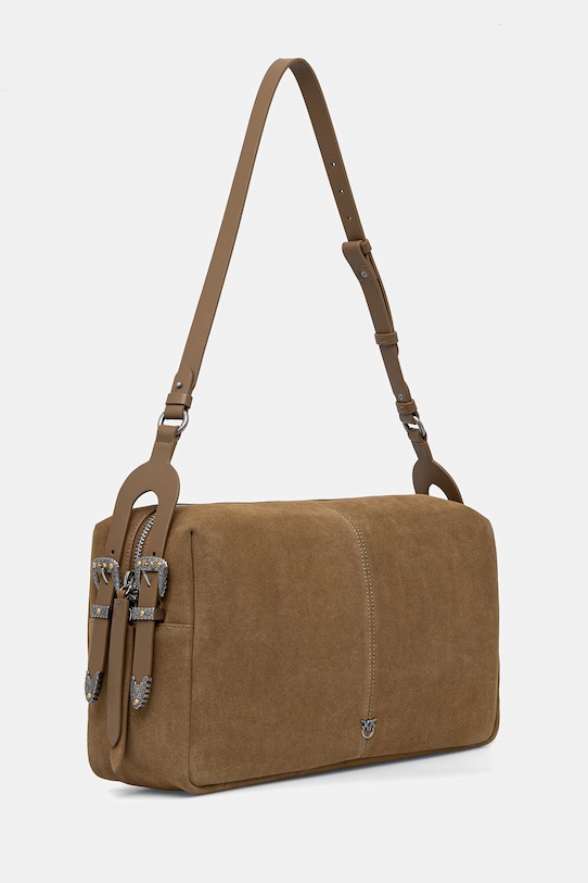 Pinko χιαστί γυναικεία δερμάτινη σουέτ 106678.A0F6 πράσινο SS26