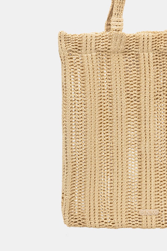 Doplňky Pinko taška dámská z pletenky 106728.A39Y béžová