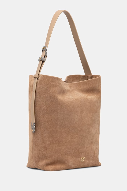 Pinko torebka damska zamszowa 106834.A0F6 brązowy SS26