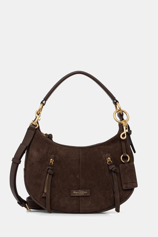 Marc O'Polo torebka crossbody damska zamszowa brązowy 5000010926