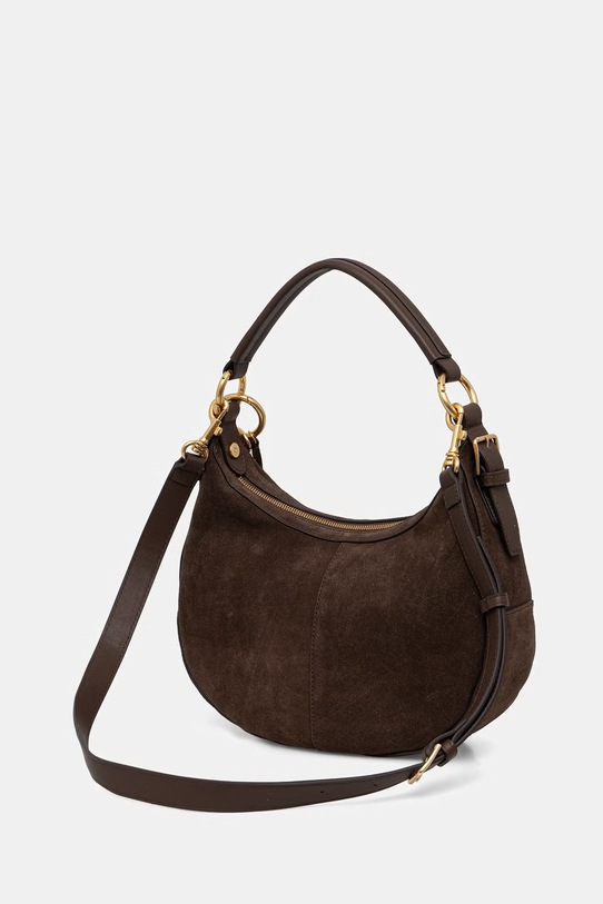 Akcesoria Marc O'Polo torebka crossbody damska zamszowa 5000010926 brązowy