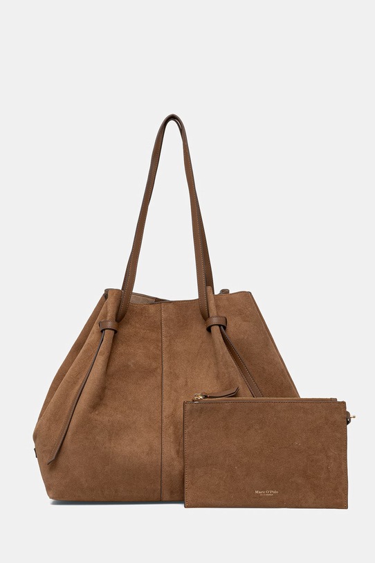 Marc O'Polo torebka shopper damska skórzana brązowy 5000010928