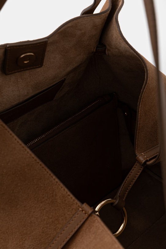 Marc O'Polo torebka shopper damska skórzana brązowy 5000010928