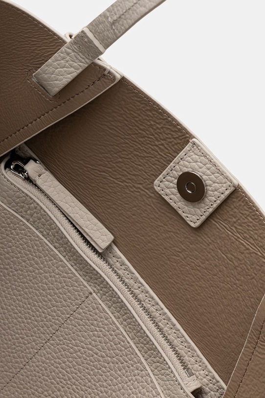 Marc O'Polo torebka shopper damska skórzana 5000010951 beżowy