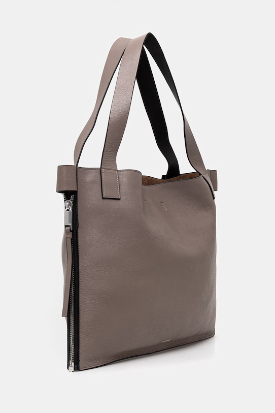 AllSaints torebka zamszowa MARLO W090XE brązowy SS26