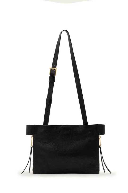 AllSaints torebka skórzana MARLO skóra licowa czarny W091XE