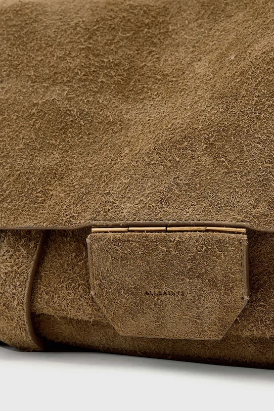 Чанта от набук AllSaints URSA W096XE кафяв