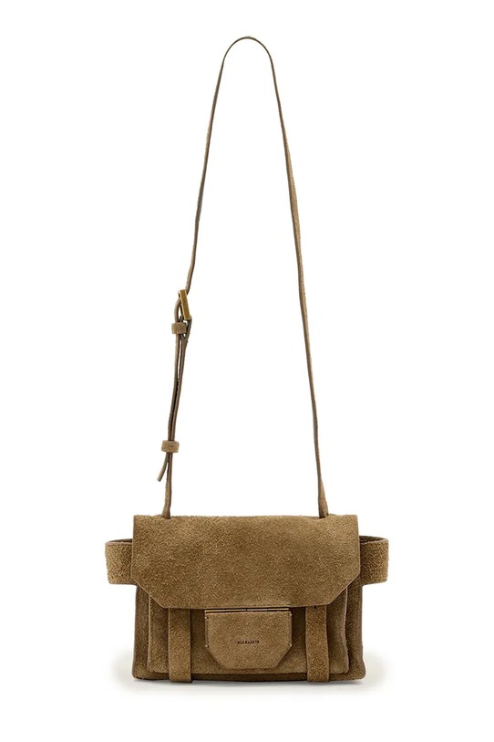 Велурена чанта AllSaints URSA велур кафяв W099XE