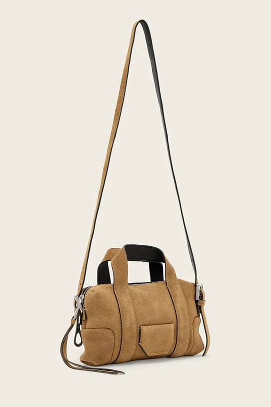 Akcesoria AllSaints torebka zamszowa ARES W107XE brązowy