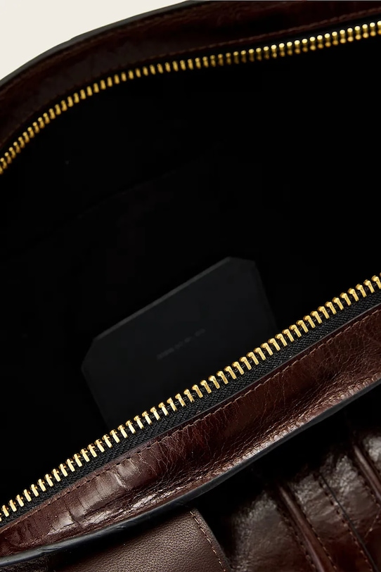 Akcesoria AllSaints torebka tote damska skórzana JEAN W130XE brązowy