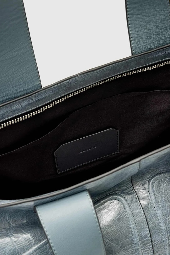 AllSaints torebka tote damska skórzana JEAN niebieski W130XE