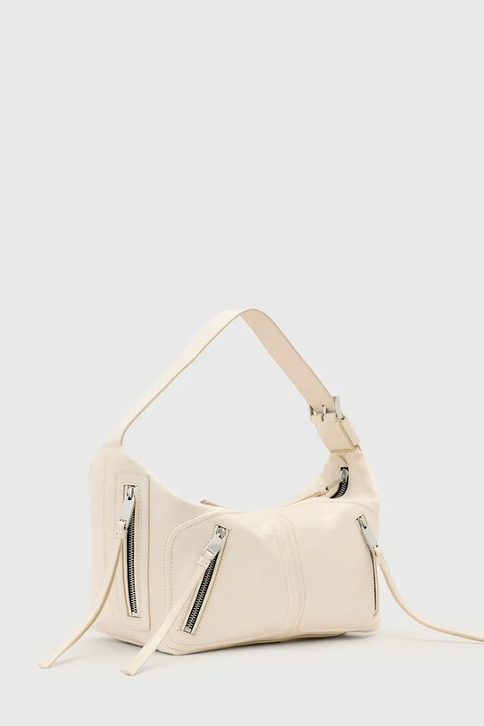 Akcesoria AllSaints torebka damska skórzana JEAN W131XE beżowy