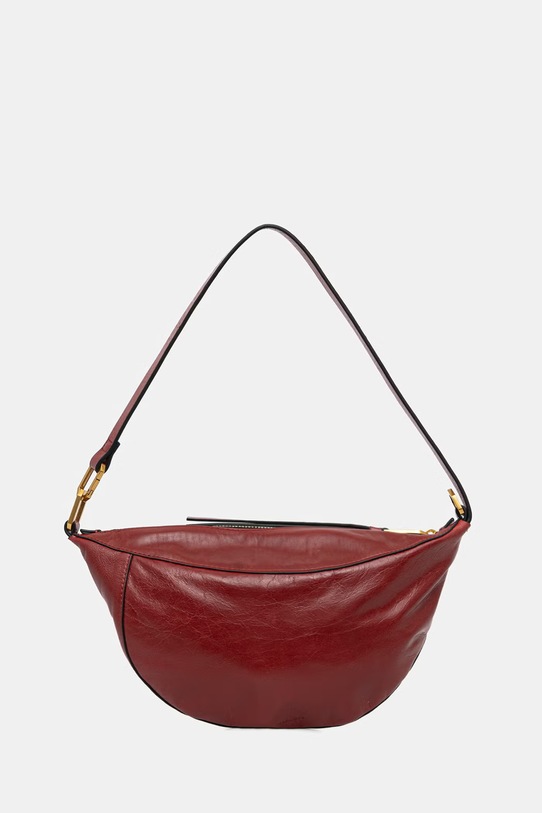 Kožená kabelka AllSaints LUNA usňová koža červená W139XE