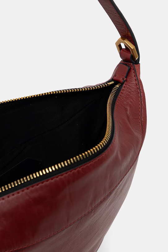 Kožená kabelka AllSaints LUNA W139XE červená