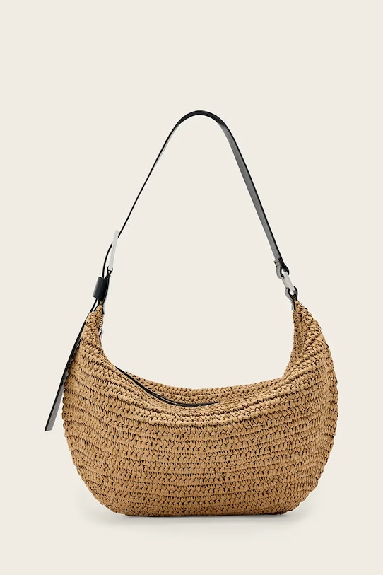 AllSaints torebka LUNA skóra licowa brązowy W158XE