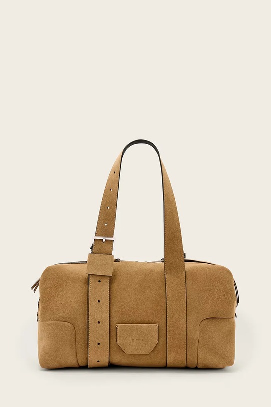 AllSaints torebka zamszowa ARES skóra zamszowa brązowy W257XE