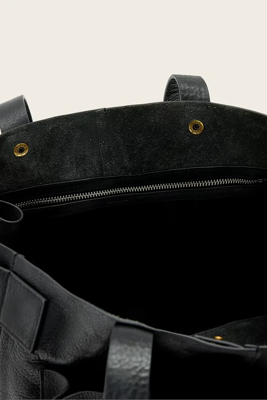 Kožená kabelka AllSaints URSA čierna W259XE