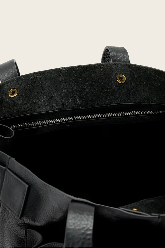 Kožená kabelka AllSaints URSA čierna W259XE