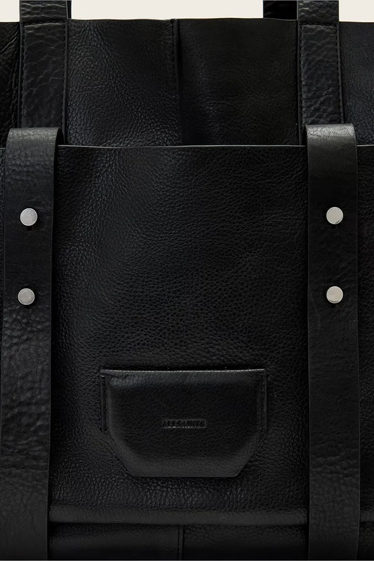 Kožená kabelka AllSaints URSA W259XE čierna