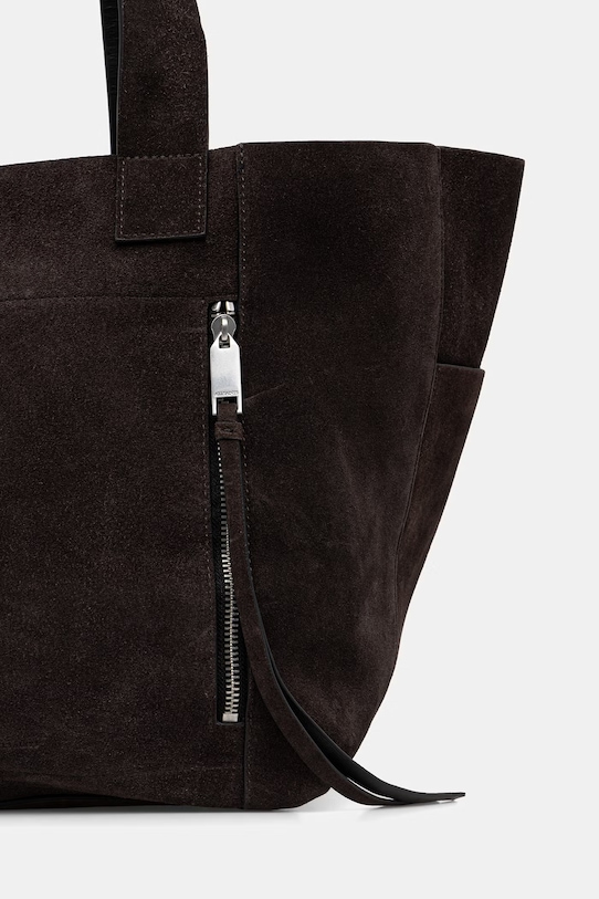 Semišová kabelka AllSaints ALBA hnedá W270XE