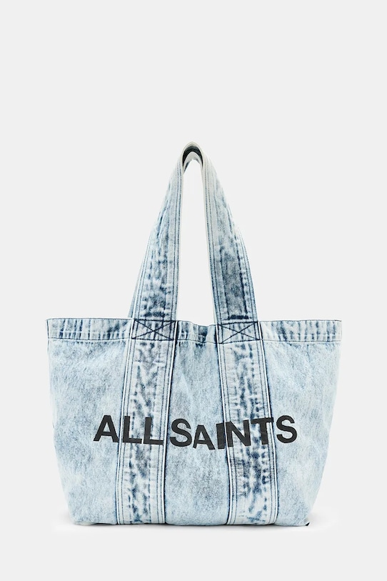 AllSaints torebka tote damska bawełniana IZZY niebieski W494XB