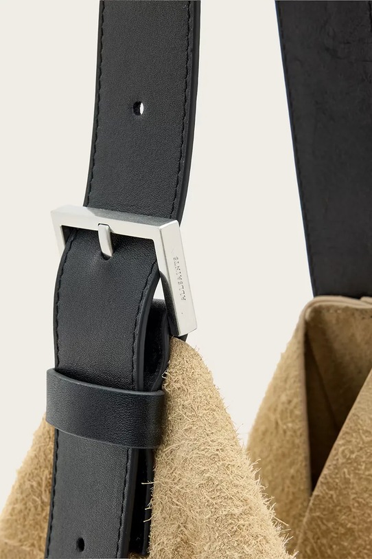 Semišová kabelka AllSaints ASHA béžová W518XD