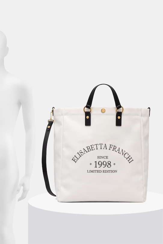 Elisabetta Franchi kabelka typu shopper dámska bavlnená BS14A62E2