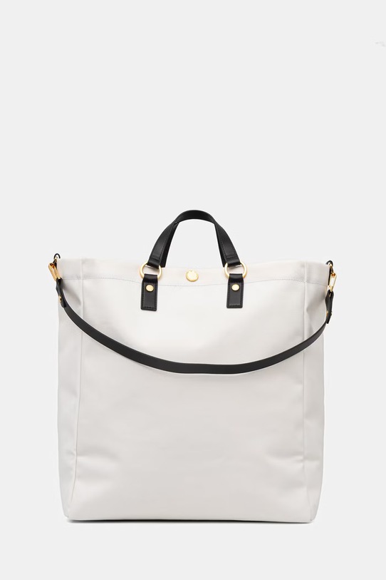 Akcesoria Elisabetta Franchi torebka shopper damska bawełniana BS14A62E2 beżowy