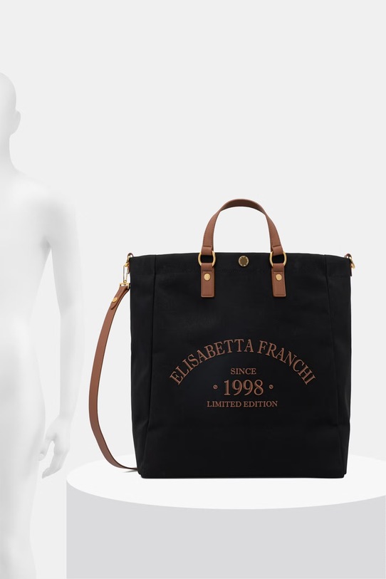 Elisabetta Franchi torebka shopper damska bawełniana BS14A62E2