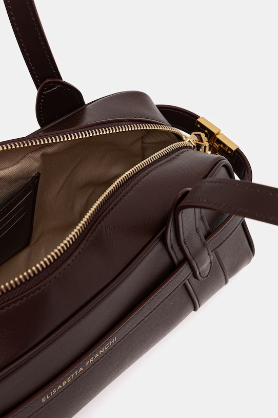 Elisabetta Franchi torebka bagietka damska skórzana BS97N62E2 brązowy