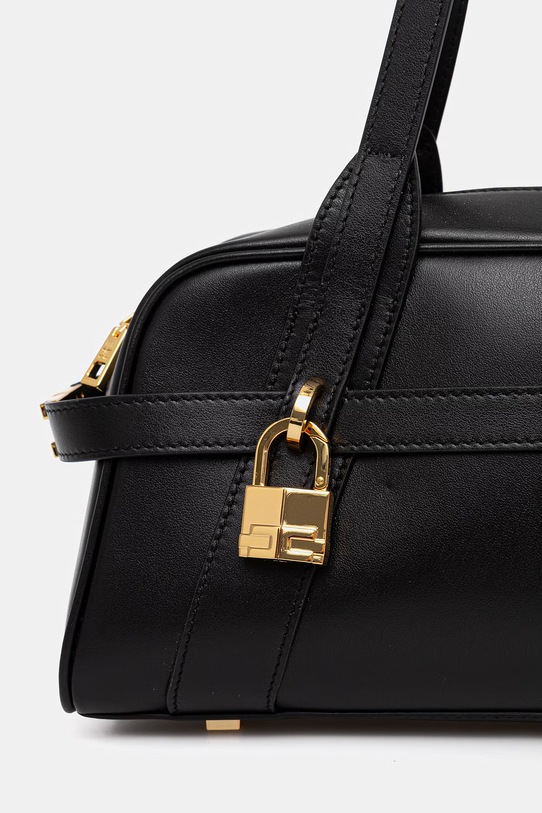 Akcesoria Elisabetta Franchi torebka bagietka damska skórzana BS97N62E2 czarny