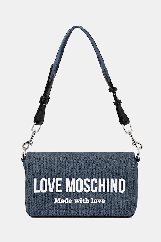 Love Moschino torebka jeansowa nie mieści A4 granatowy JC4057PP1OLG170A