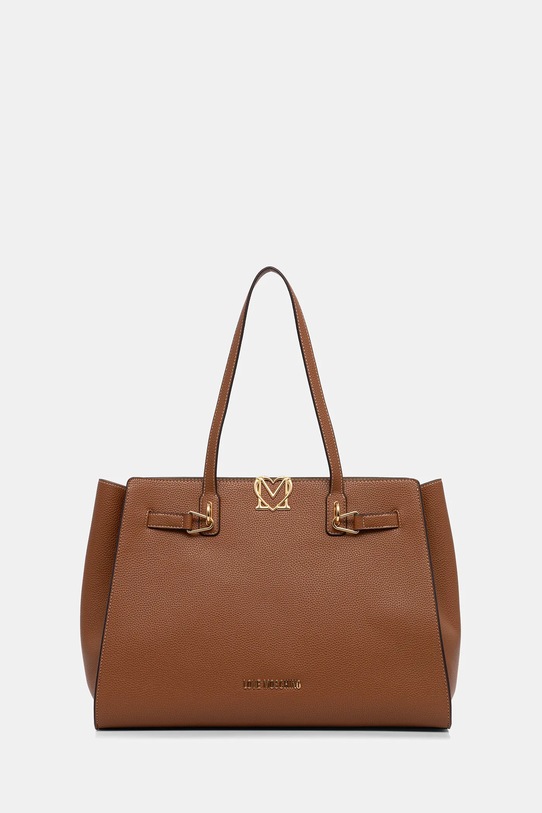 Love Moschino torebka mieści A4 brązowy JC4124PP1OLM0200