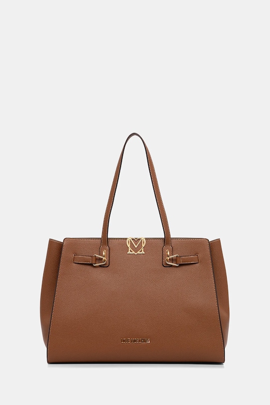 Love Moschino torebka mieści A4 brązowy JC4124PP1OLM0200