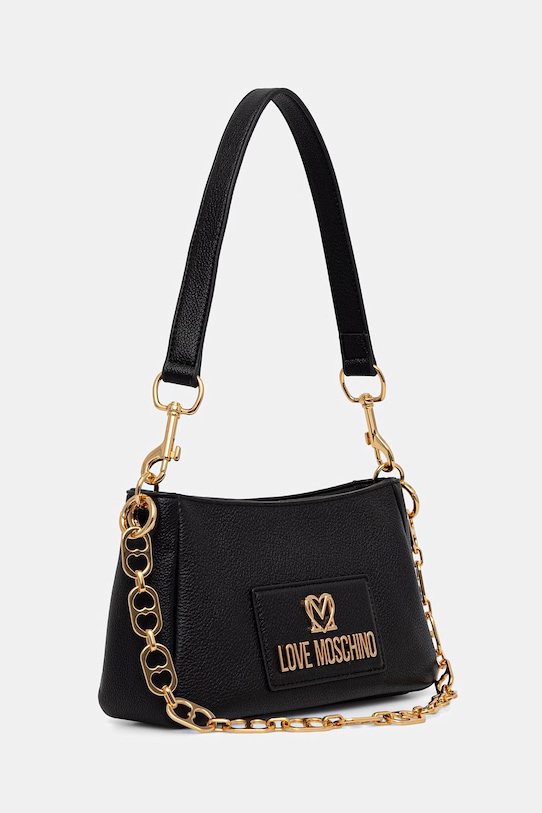 Kožená kabelka Love Moschino JC4167PP1OL1200A čierna SS26