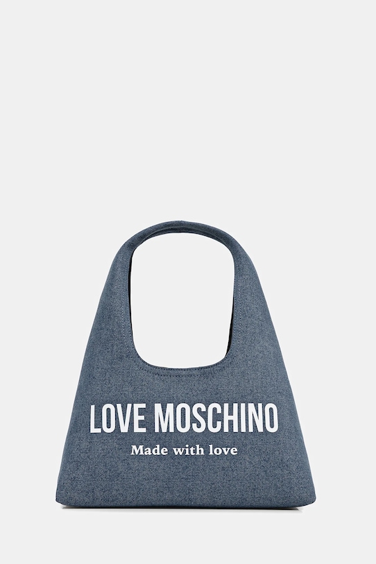 Love Moschino torebka jeansowa nie mieści A4 granatowy JC4059PP1OLG170A
