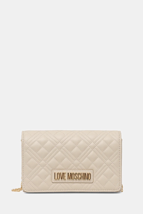 Love Moschino torebka nie mieści A4 beżowy JC4079PP1OLA0110