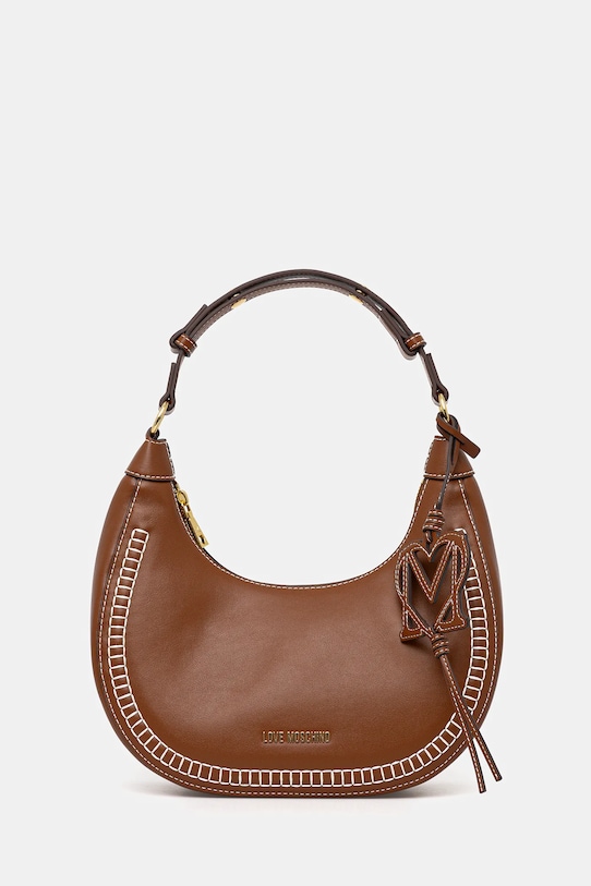 Love Moschino torebka nie mieści A4 brązowy JC4095PP1OLI0200