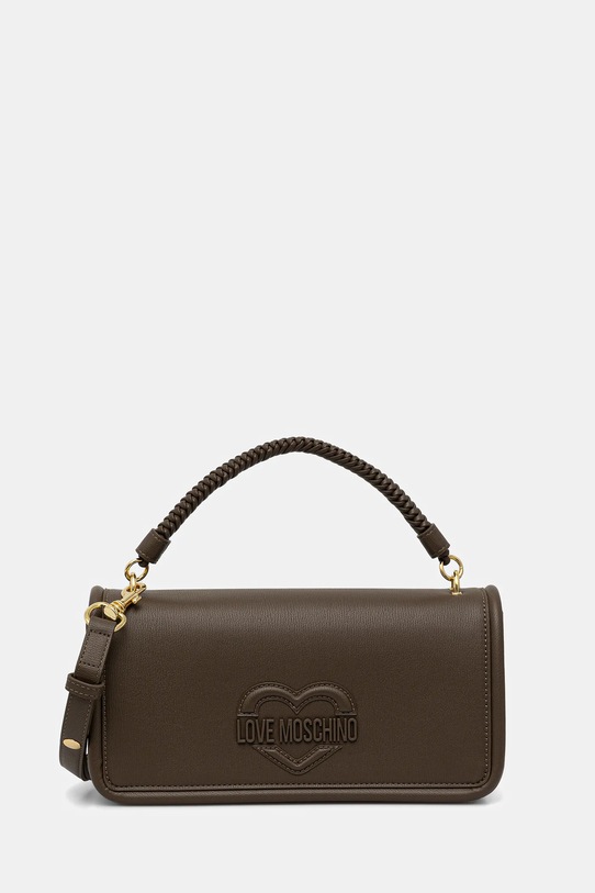 Love Moschino torebka aplikacja brązowy JC4096PP1OLL0203