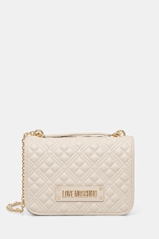 Kabelka Love Moschino nášivka béžová JC4000PP1OLA0110