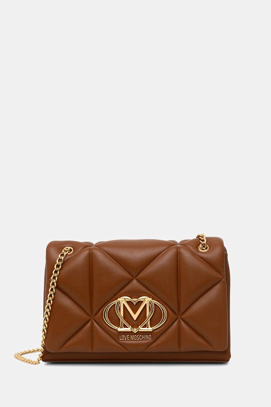 Love Moschino torebka aplikacja brązowy JC4041PP1OLC0200